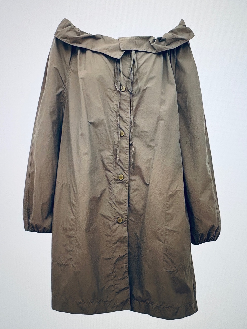Lanvin Olive Green / Brown Women's Nylon (Rain) Jacket